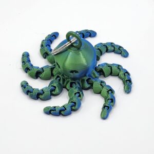 articulated octopus keychain